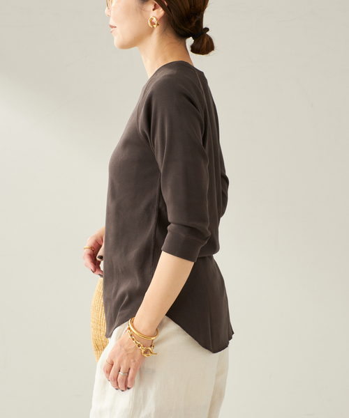 plage（プラージュ）の「premium フライス7bu Tシャツ（Tシャツ/カットソー・レディース・ブルー/ブラウン/ホワイト・FREE）」の18枚目の写真