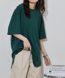 Round hem oversized T-shirt / ラウンドヘム オーバーTシャツ unisex