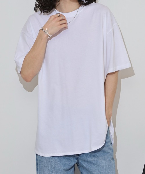 FUNALIVE(ファンアライブ)の「Round hem oversized T-shirt / ラウンドヘム オーバーTシャツ unisex(Tシャツ/カットソー・メンズ・オフホワイト/杢グレー/ダークグリーン/ブラック/ベージュ/チャコール・M/L/XL)」の15枚目の写真