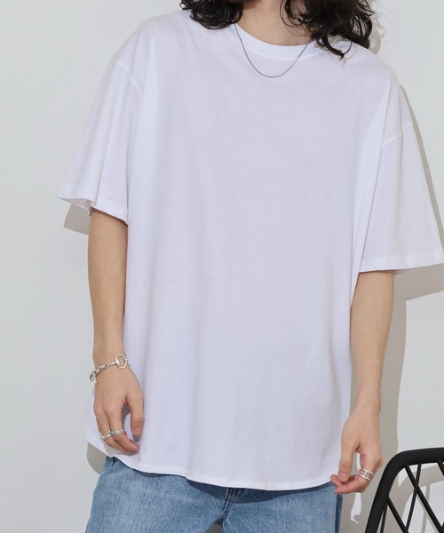 FUNALIVE(ファンアライブ)の「Round hem oversized T-shirt / ラウンドヘム オーバーTシャツ unisex(Tシャツ/カットソー・メンズ・オフホワイト/杢グレー/ダークグリーン/ブラック/ベージュ/チャコール・M/L/XL)」の16枚目の写真