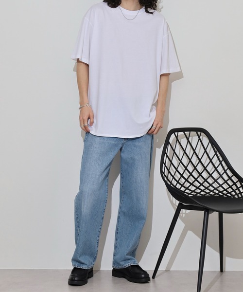 FUNALIVE(ファンアライブ)の「Round hem oversized T-shirt / ラウンドヘム オーバーTシャツ unisex(Tシャツ/カットソー・メンズ・オフホワイト/杢グレー/ダークグリーン/ブラック/ベージュ/チャコール・M/L/XL)」の18枚目の写真