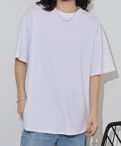 FUNALIVE(ファンアライブ)の「Round hem oversized T-shirt / ラウンドヘム オーバーTシャツ unisex(Tシャツ/カットソー・メンズ・オフホワイト/杢グレー/ダークグリーン/ブラック/ベージュ/チャコール・M/L/XL)」の17枚目の写真