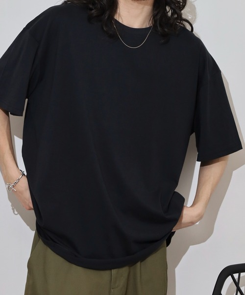 FUNALIVE(ファンアライブ)の「Round hem oversized T-shirt / ラウンドヘム オーバーTシャツ unisex(Tシャツ/カットソー・メンズ・オフホワイト/杢グレー/ダークグリーン/ブラック/ベージュ/チャコール・M/L/XL)」の20枚目の写真