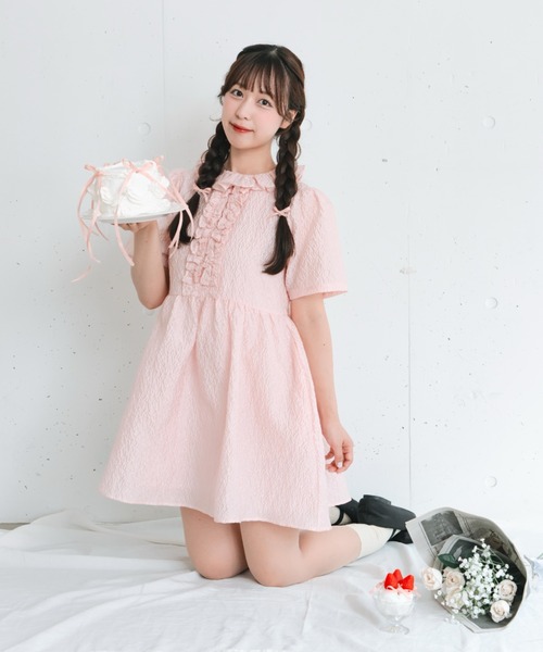 eneu ミニワンピース mayuka】 - ホイップミニワンピース - made in INTER FACTORY