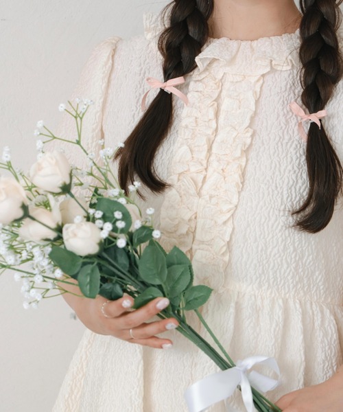 INTER FACTORY（インターファクトリー）の「【mayuka】 - ホイップミニワンピース - made in INTER FACTORY（ワンピース・レディース・アイボリー/ピンク/ホワイト・FREE）」の14枚目の写真