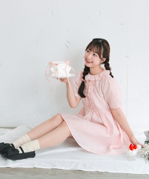 【プップ さま】antique doll ❀ 白いニットワンピースのミニョネット Antique toricoTte All bisque doll // 5in/Antique Doll/お人形