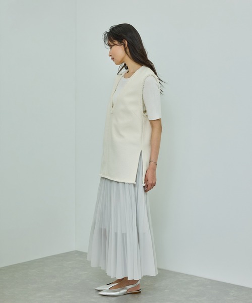 ROPE'(ロペ)の「【洗える】【WEB・一部店舗限定】サマーツイードオーバージレ(ベスト・レディース・ブラック系その他/ホワイト系その他5・FREE)」の6枚目の写真