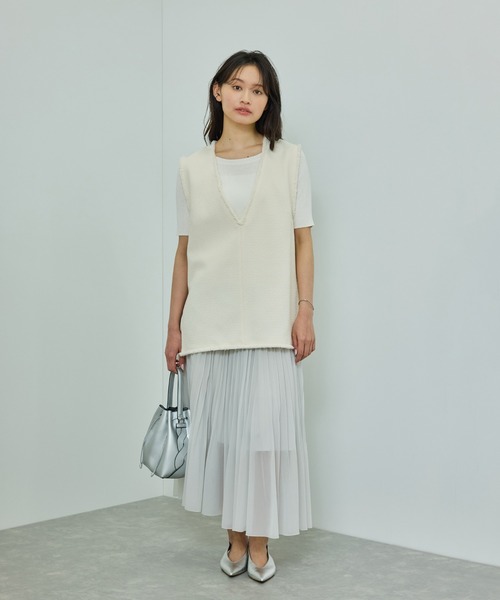 ROPE'(ロペ)の「【洗える】【WEB・一部店舗限定】サマーツイードオーバージレ(ベスト・レディース・ブラック系その他/ホワイト系その他5・FREE)」の12枚目の写真