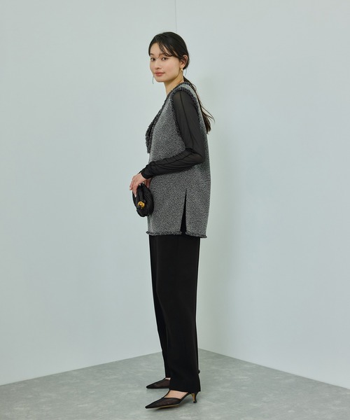 ROPE'(ロペ)の「【洗える】【WEB・一部店舗限定】サマーツイードオーバージレ(ベスト・レディース・ブラック系その他/ホワイト系その他5・FREE)」の13枚目の写真