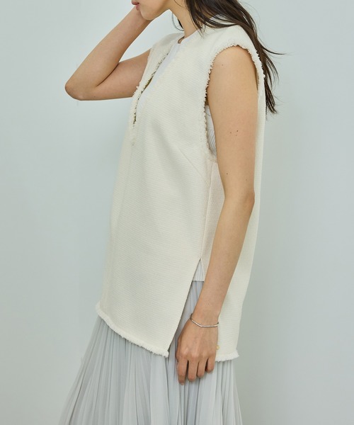 ROPE'(ロペ)の「【洗える】【WEB・一部店舗限定】サマーツイードオーバージレ(ベスト・レディース・ブラック系その他/ホワイト系その他5・FREE)」の16枚目の写真