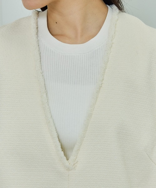 ROPE'(ロペ)の「【洗える】【WEB・一部店舗限定】サマーツイードオーバージレ(ベスト・レディース・ブラック系その他/ホワイト系その他5・FREE)」の18枚目の写真