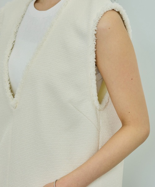 ROPE'(ロペ)の「【洗える】【WEB・一部店舗限定】サマーツイードオーバージレ(ベスト・レディース・ブラック系その他/ホワイト系その他5・FREE)」の19枚目の写真