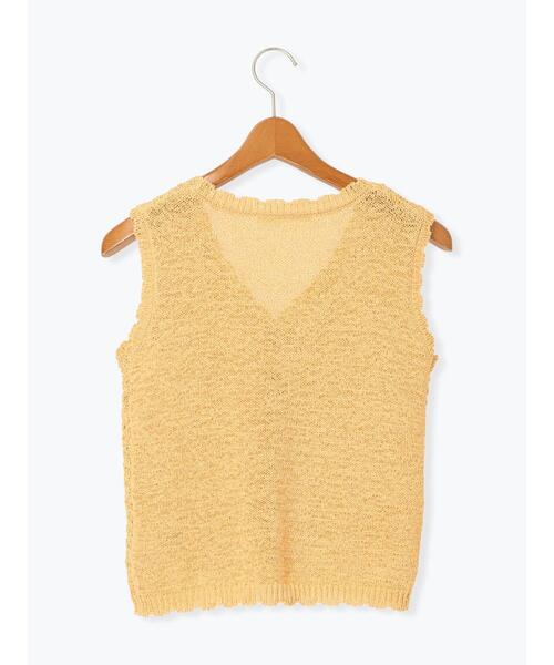 Lugnoncure（ルノンキュール）の「テープヤーンニットベスト《2025summer catalog item》（ニット/セーター・レディース・オフホワイト/ネイビー/オレンジ・F）」の14枚目の写真