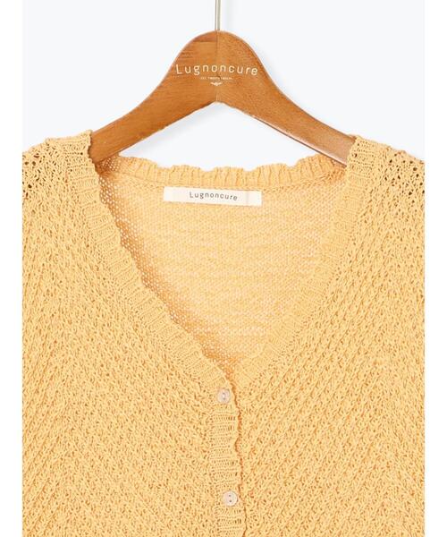 Lugnoncure（ルノンキュール）の「テープヤーンニットベスト《2025summer catalog item》（ニット/セーター・レディース・オフホワイト/ネイビー/オレンジ・F）」の15枚目の写真