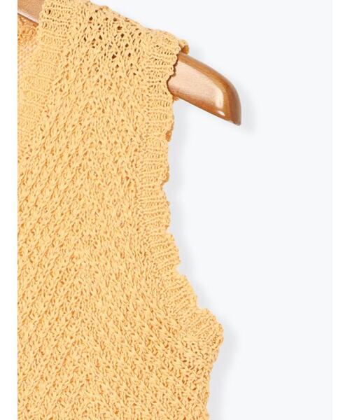 Lugnoncure（ルノンキュール）の「テープヤーンニットベスト《2025summer catalog item》（ニット/セーター・レディース・オフホワイト/ネイビー/オレンジ・F）」の16枚目の写真