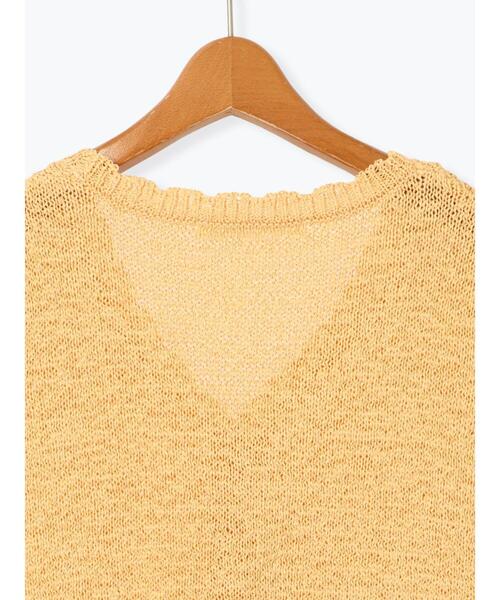 Lugnoncure（ルノンキュール）の「テープヤーンニットベスト《2025summer catalog item》（ニット/セーター・レディース・オフホワイト/ネイビー/オレンジ・F）」の18枚目の写真