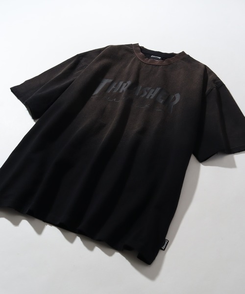 THRASHER（スラッシャー）の「【THRASHER/スラッシャー】オーバーサイズ ヴィンテージライク ダメージ加工 半袖フェイドTシャツ（Tシャツ/カットソー・メンズ・ピンク/ブラウン/ブラック/ネイビー・M/XL/L）」の5枚目の写真