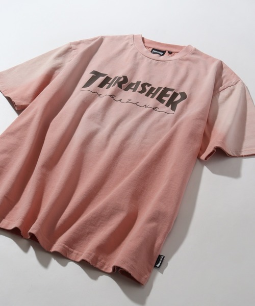 THRASHER（スラッシャー）の「【THRASHER/スラッシャー】オーバーサイズ ヴィンテージライク ダメージ加工 半袖フェイドTシャツ（Tシャツ/カットソー・メンズ・ピンク/ブラウン/ブラック/ネイビー・M/XL/L）」の6枚目の写真