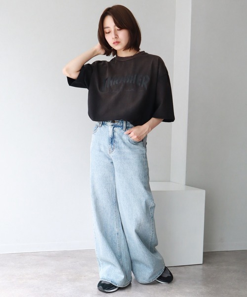 THRASHER（スラッシャー）の「【THRASHER/スラッシャー】オーバーサイズ ヴィンテージライク ダメージ加工 半袖フェイドTシャツ（Tシャツ/カットソー・メンズ・ピンク/ブラウン/ブラック/ネイビー・M/XL/L）」の18枚目の写真