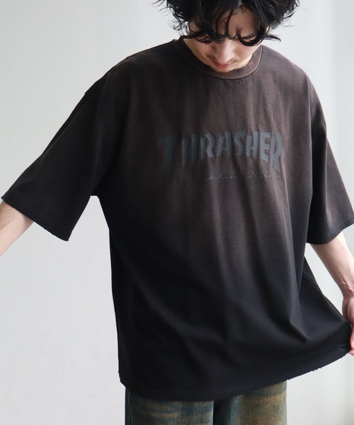 THRASHER（スラッシャー）の「【THRASHER/スラッシャー】オーバーサイズ ヴィンテージライク ダメージ加工 半袖フェイドTシャツ（Tシャツ/カットソー・メンズ・ピンク/ブラウン/ブラック/ネイビー・M/XL/L）」の21枚目の写真
