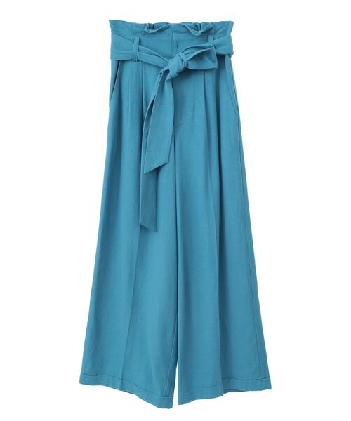 YECCA VECCA(イェッカヴェッカ)の「ベルテッドリネン混ワイドパンツ(その他パンツ・レディース・ライトベージュ/ブルーグリーン/ネイビー・FREE)」の13枚目の写真