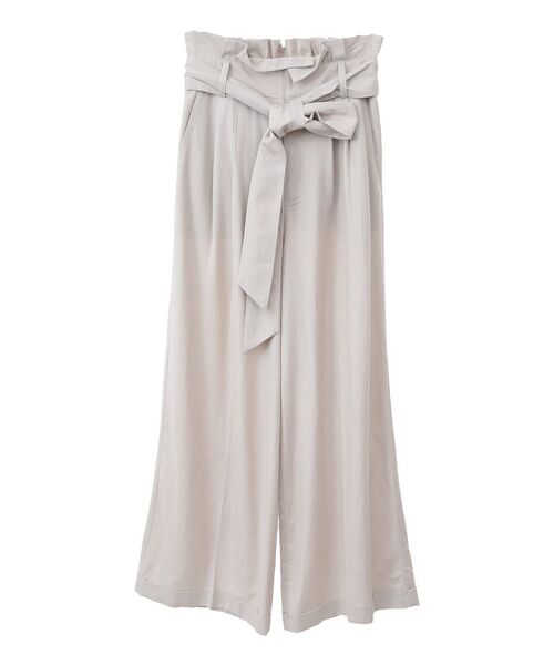 YECCA VECCA(イェッカヴェッカ)の「ベルテッドリネン混ワイドパンツ(その他パンツ・レディース・ライトベージュ/ブルーグリーン/ネイビー・FREE)」の6枚目の写真