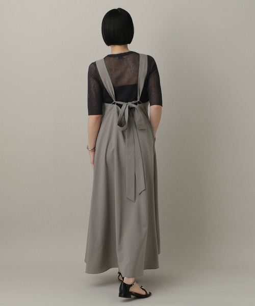 A part by(アパートバイ)の「バックリボンワンピース(ジャンパースカート・レディース・ブラウン/アイボリー/グレー系その他4・FREE)」の18枚目の写真