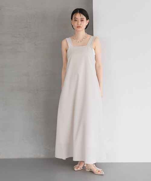 A part by(アパートバイ)の「バックリボンワンピース(ジャンパースカート・レディース・ブラウン/アイボリー/グレー系その他4・FREE)」の6枚目の写真