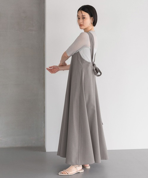 A part by(アパートバイ)の「バックリボンワンピース(ジャンパースカート・レディース・ブラウン/アイボリー/グレー系その他4・FREE)」の13枚目の写真