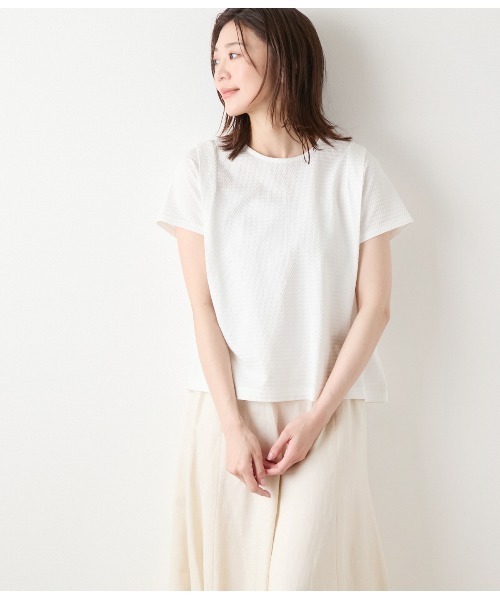 tシャツ 格子サッカー肩タックＴ レディース 格子サッカー肩タックT（Tシャツ/カットソー）｜NEWYORKER