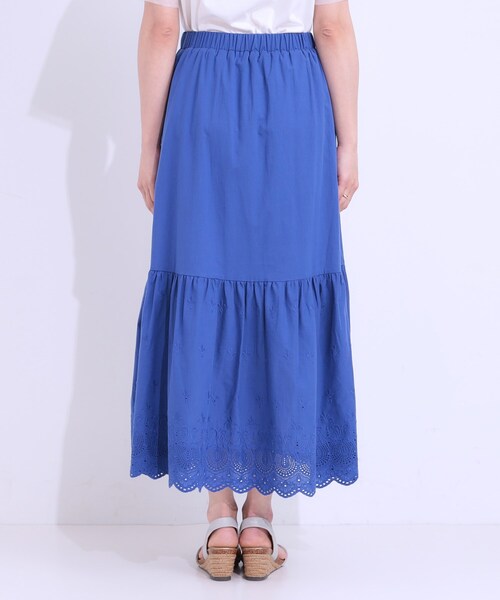 SHOO・LA・RUE(シューラルー)の「スカラップレースが華やか コットンティアードスカート(スカート・レディース・ホワイト/ブルー系その他/ブラック・00)」の17枚目の写真
