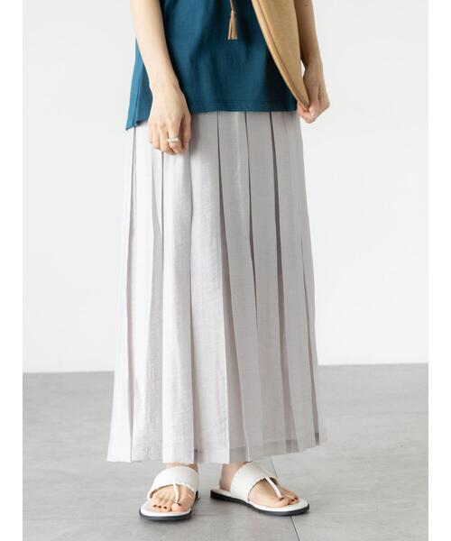 Lugnoncure(ルノンキュール)の「シアータックプリーツスカート《2025summer catalog item》(スカート・レディース・ブラウン/オフホワイト/グレー・F)」の16枚目の写真