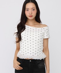 3.3 Field Trip | 3.3 Field Trip/ドット柄裾レースTシャツ(Tシャツ/カットソー)
