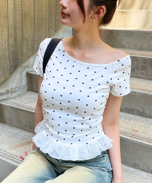 3.3 Field Trip （3.3フィールドトリップ）の「3.3 Field Trip／裾レースアソートTシャツ（Tシャツ/カットソー・レディース・その他4/その他2/その他1/その他3・FREE）」の2枚目の写真