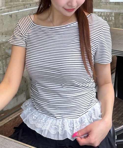 3.3 Field Trip （3.3フィールドトリップ）の「3.3 Field Trip／裾レースアソートTシャツ（Tシャツ/カットソー・レディース・その他4/その他2/その他1/その他3・FREE）」の3枚目の写真