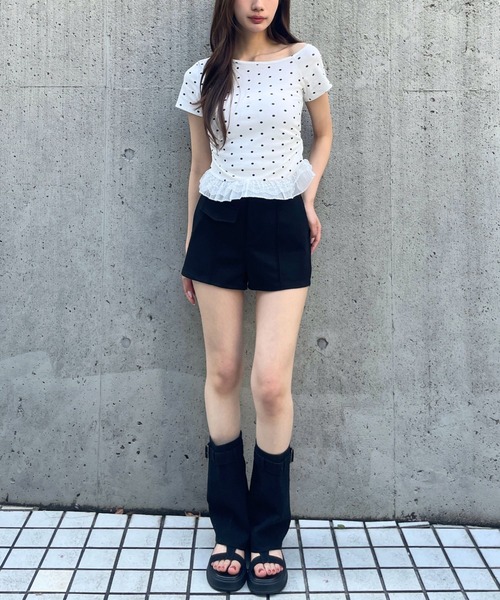 3.3 Field Trip (3.3フィールドトリップ)の「3.3 Field Trip/ドット柄裾レースTシャツ(Tシャツ/カットソー・レディース・その他4/その他2/その他1/その他3・FREE)」の13枚目の写真