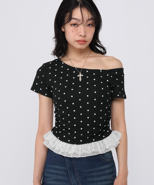3.3 Field Trip (3.3フィールドトリップ)の「3.3 Field Trip/ドット柄裾レースTシャツ(Tシャツ/カットソー・レディース・その他4/その他2/その他1/その他3・FREE)」の21枚目の写真