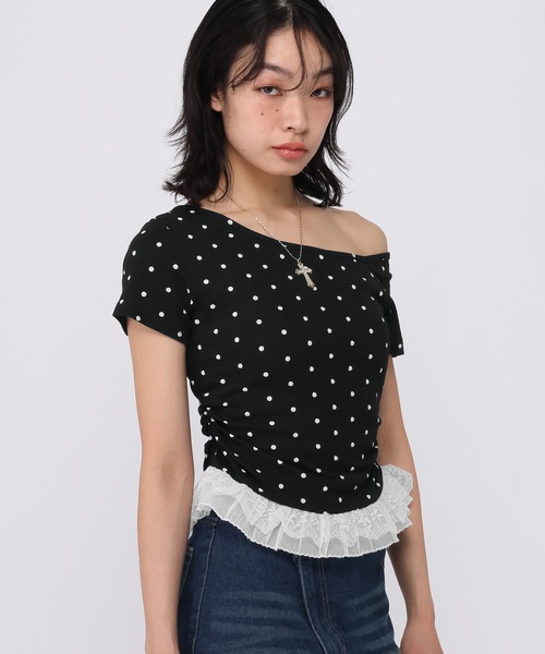 3.3 Field Trip (3.3フィールドトリップ)の「3.3 Field Trip/ドット柄裾レースTシャツ(Tシャツ/カットソー・レディース・その他4/その他2/その他1/その他3・FREE)」の22枚目の写真