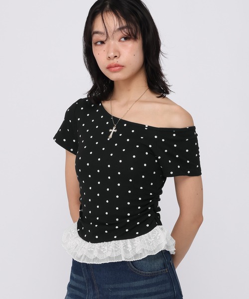 3.3 Field Trip (3.3フィールドトリップ)の「3.3 Field Trip/ドット柄裾レースTシャツ(Tシャツ/カットソー・レディース・その他4/その他2/その他1/その他3・FREE)」の20枚目の写真