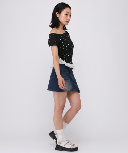 3.3 Field Trip (3.3フィールドトリップ)の「3.3 Field Trip/ドット柄裾レースTシャツ(Tシャツ/カットソー・レディース・その他4/その他2/その他1/その他3・FREE)」の17枚目の写真