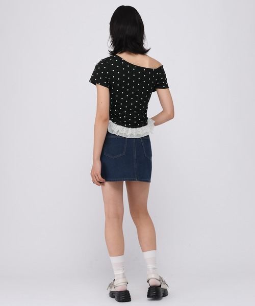 3.3 Field Trip (3.3フィールドトリップ)の「3.3 Field Trip/ドット柄裾レースTシャツ(Tシャツ/カットソー・レディース・その他4/その他2/その他1/その他3・FREE)」の18枚目の写真
