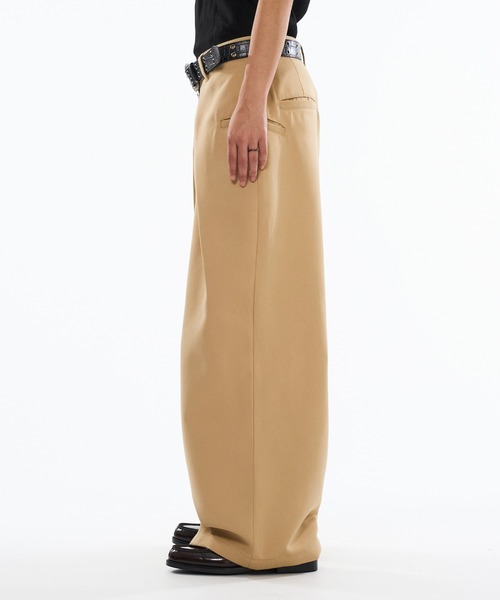 新色追加】ASSORT CROSS TUCK BAGGY PANTS / アソートクロス