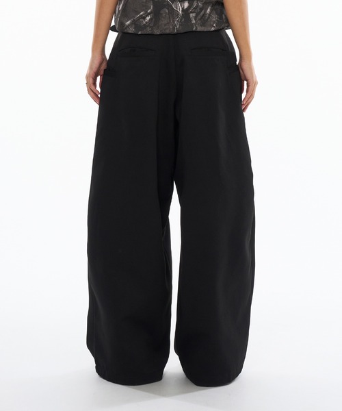WISH FOR EVER スラックス 「新色追加」ASSORT CROSS TUCK BAGGY