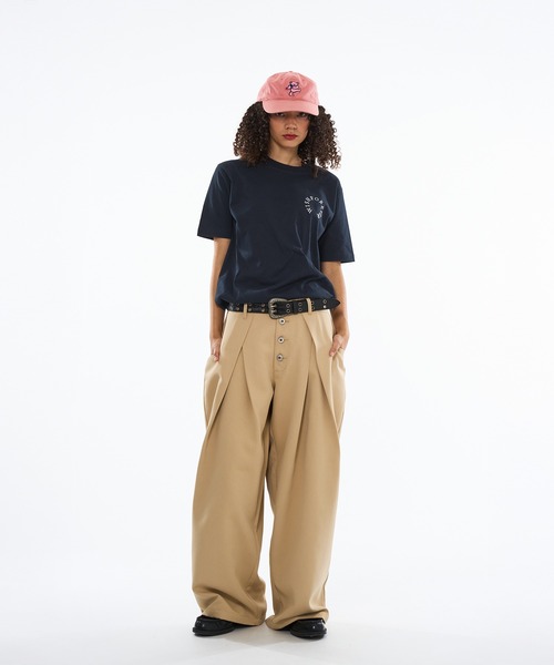 WISH FOR EVER バギーパンツ WISH FOR EVER パンツ ASSORT CROSS TUCK BAGGY SHORTS