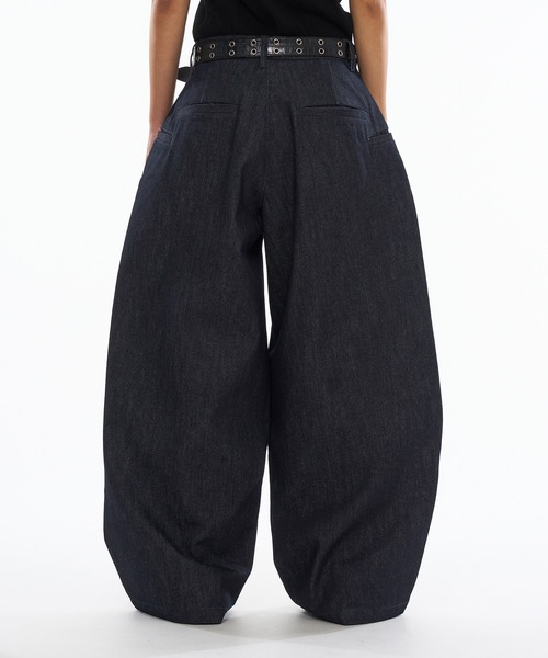 新色追加】ASSORT CROSS TUCK BAGGY PANTS / アソートクロス