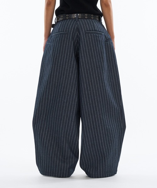 WISH FOR EVER スラックス 「新色追加」ASSORT CROSS TUCK BAGGY