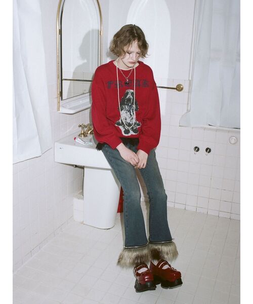 jouetie（ジュエティ）の「ファードッキングフィットフレアデニム（デニムパンツ・レディース・ブラック/ブルー・SMALL/MEDIUM）」の16枚目の写真