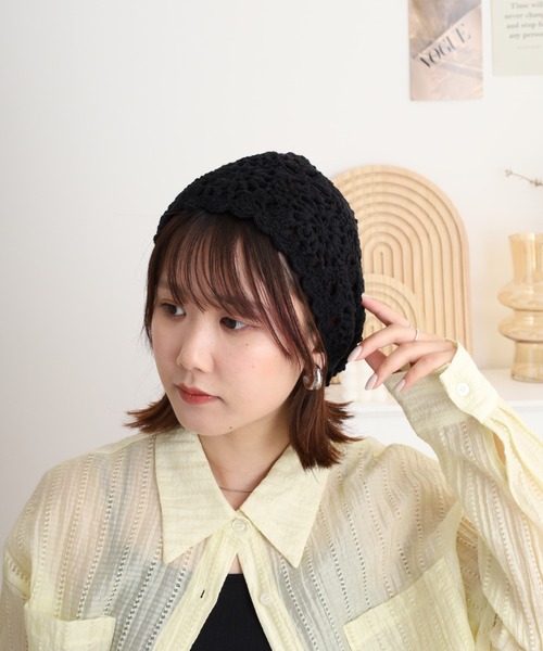 セール】RUCCHE フラワークロシェ編みワッチキャップ（ニットキャップ