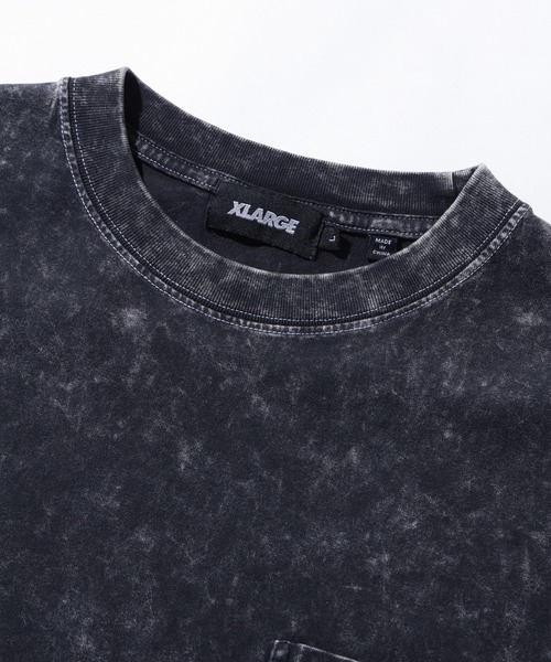 XLARGE（エクストララージ）の「CHEMICAL WASH OVERLAP LOGO L/S POCKET TEE（Tシャツ/カットソー・メンズ・ブラック/ベージュ/ネイビー・S/M/L/XL）」の15枚目の写真