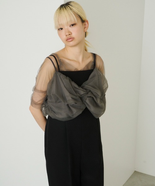 ANDRESDツイステッドビスチェレイヤードトップス twisted bustier layered tops / ツイステッドビスチェ